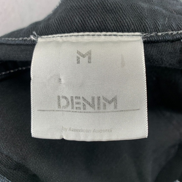 American Apparel Raw Hem Mini Jean Skirt Medium Grunge Rocker Goth Y2K 90s Retro - Picture 3 of 9